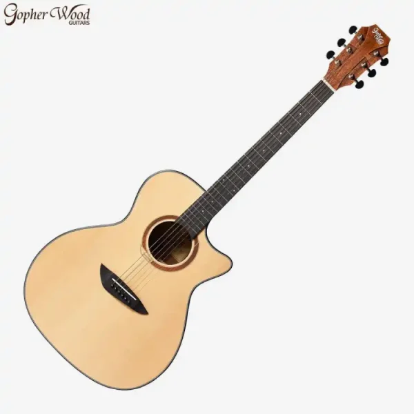Gopherwood G230C Solid Top Acoustic Guitar With Padded Bag