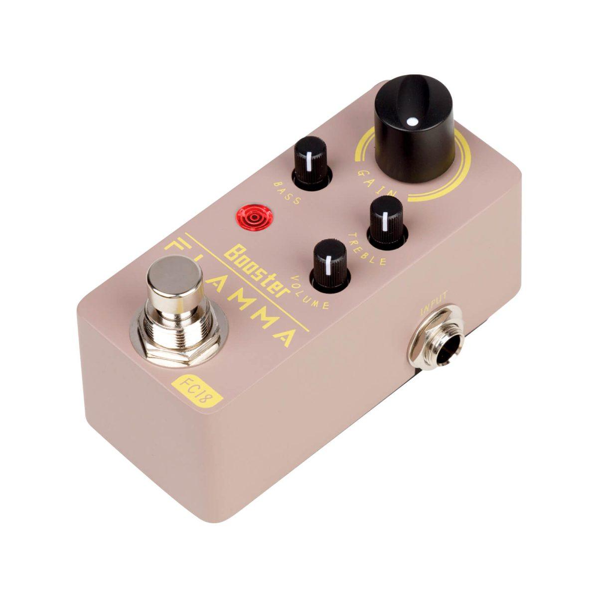 FLAMMA FC18 Booster Pedal for Electric Guitar and Bass Compact Size True Bypass