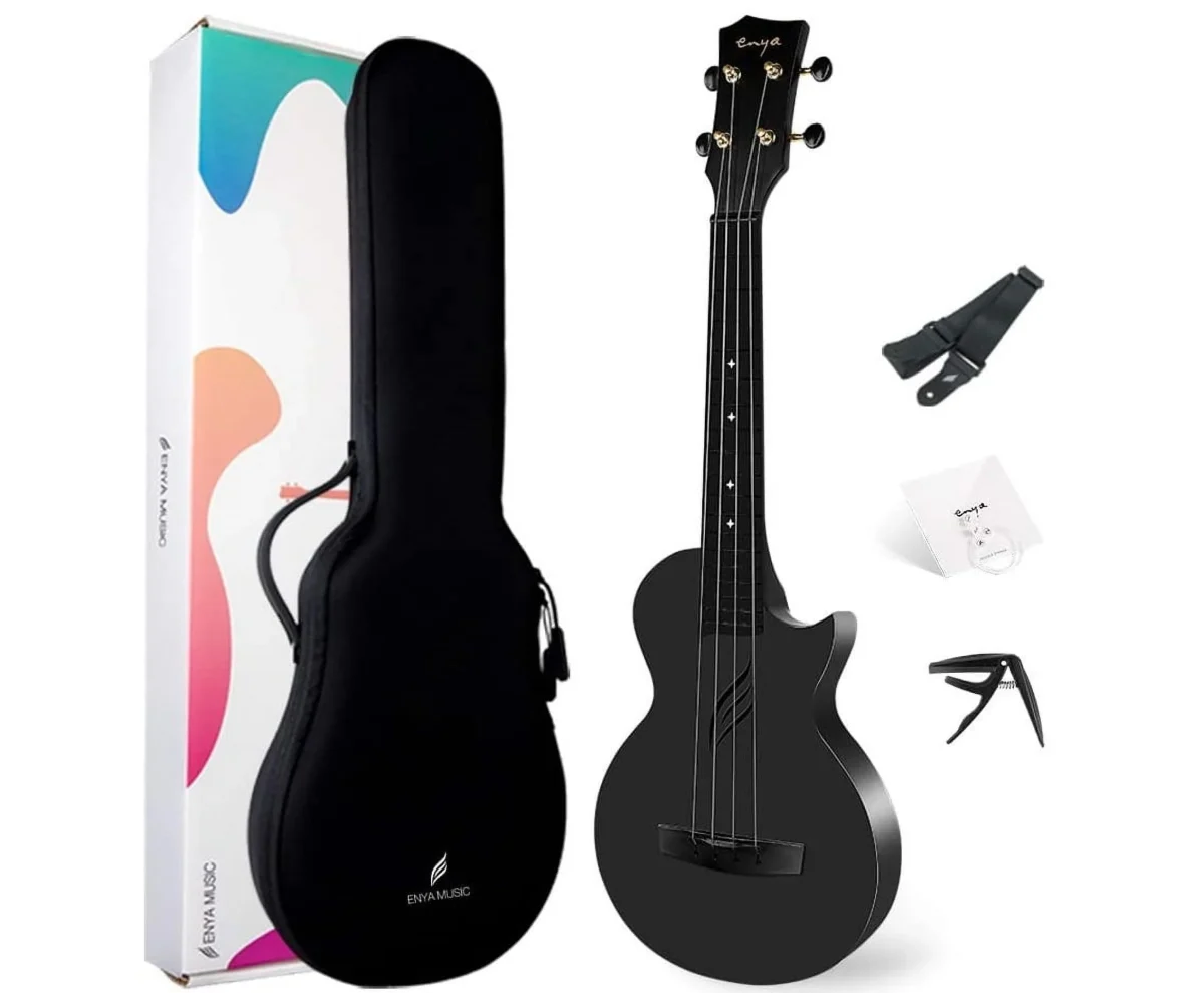 Enya Nova U Carbon Fiber Concert Ukulele With Hard Case