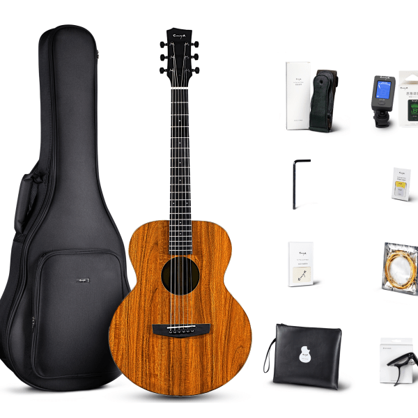 Enya EMX1 36inch Acoustic Guitar with Padded Bag and Accessories