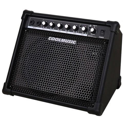 Coolmusic DM30 AMP 30-Watt Electronic Drum Amplifier Keyboard Amplifier with Aux in and Bluetooth, 2 inputs, 3-Band EQ and DI OUT