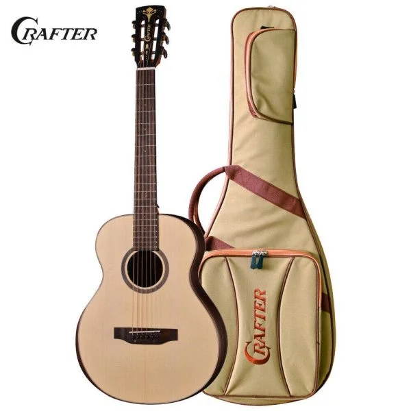 Crafter Grand Mino Rose Solid Top Electric Acoustic Guitar with Padded Bag
