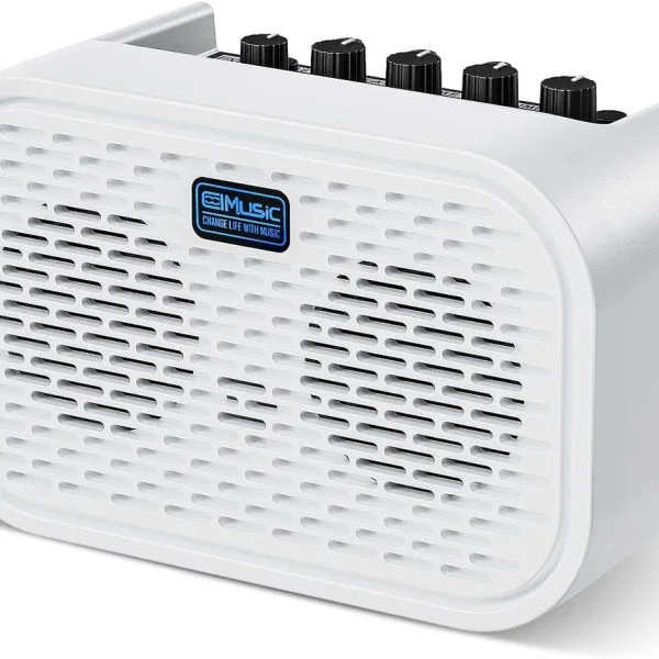 Coolmusic Unique Mini 10-Watt Battery Powered Rechargeable Electric Guitar Amplifier With Aux In And Bluetooth And Type C Charging Port